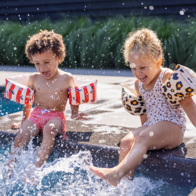Zwembandjes 2-6 jaar Rood/wit Walvis - Swim Essentials