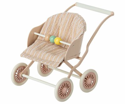 Kinderwagen baby muis roze - Maileg