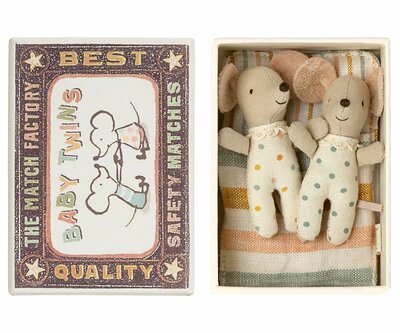 Tweeling baby muisjes in luciferdoosje - Maileg