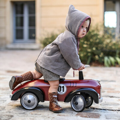 Loopauto Speedster donker rood- Baghera