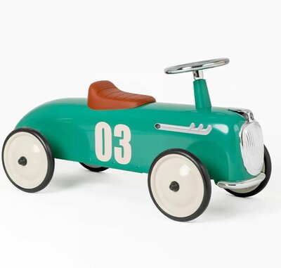 Loopauto Roadster teder groen - Baghera
