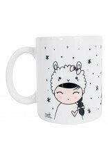 Mok met lama, eenhoorn en panda