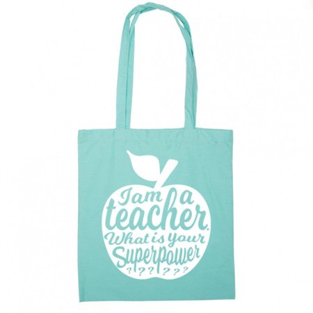 Tas I am a teacher Mint - Studio Inktvis