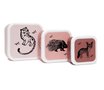Snackdoosjes dieren roze - set van 3 - Petit Monkey