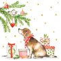 Servetten Christmas Dog